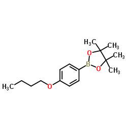 4-丁氧基苯硼酸频呢醇酯结构式