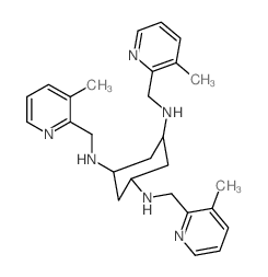 1-N,3-N,5-N-tris[(3-methylpyridin-2-yl)methyl]cyclohexane-1,3,5-triamine Structure