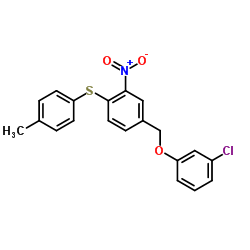 4-[(3-Chlorophenoxy)methyl]-1-[(4-methylphenyl)sulfanyl]-2-nitrobenzene结构式