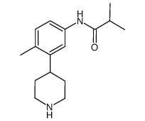 2-methyl-N-[4-methyl-3-(4-piperidinyl)phenyl]propanamide structure