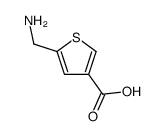 3-Thiophenecarboxylicacid,5-(aminomethyl)-(9CI)结构式