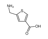 3-Thiophenecarboxylicacid,5-(aminomethyl)-(9CI) structure