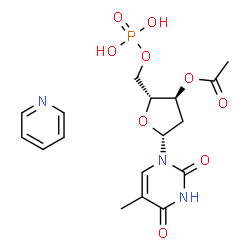 3'-O-acetylthymidine 5'-monophosphate, pyridinium salt结构式