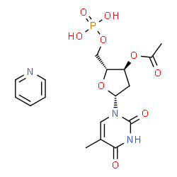 3'-O-acetylthymidine 5'-monophosphate, pyridinium salt structure