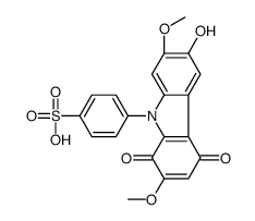 4-(6-hydroxy-2,7-dimethoxy-1,4-dioxocarbazol-9-yl)benzenesulfonic acid结构式