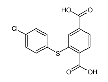 2-(4-chlorophenyl)sulfanylterephthalic acid Structure