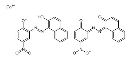 hydrogen bis[1-[(2-hydroxy-5-nitrophenyl)azo]naphthalen-2-olato(2-)]cobaltate(1-) Structure