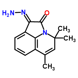(1E)-4,4,6-Trimethyl-4H-pyrrolo[3,2,1-ij]-quinoline-1,2-dione 1-hydrazone Structure