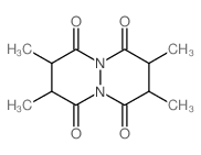 3,4,8,9-tetramethyl-1,6-diazabicyclo[4.4.0]decane-2,5,7,10-tetrone structure