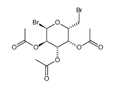 (2R,3R,4S,5R,6S)-2-bromo-6-(bromomethyl)tetrahydro-2H-pyran-3,4,5-triyl triacetate结构式