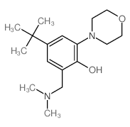 2-(dimethylaminomethyl)-6-morpholin-4-yl-4-tert-butyl-phenol Structure