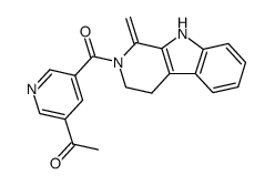 2-(5-acetyl-nicotinoyl)-1-methylene-2,3,4,9-tetrahydro-1H-β-carboline结构式