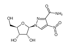 4-nitro-1-β-D-ribofuranosyl-1H-pyrazole-3-carboxylic acid amide结构式