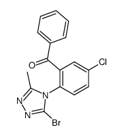 2-(3-bromo-5-methyl-[1,2,4]triazol-4-yl)-5-chloro-benzophenone结构式