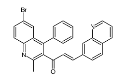 1-(6-bromo-2-methyl-4-phenylquinolin-3-yl)-3-quinolin-7-ylprop-2-en-1-one Structure