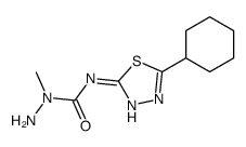 1-amino-3-(5-cyclohexyl-1,3,4-thiadiazol-2-yl)-1-methylurea Structure