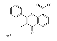 sodium,3-methyl-4-oxo-2-phenylchromene-8-carboxylate结构式