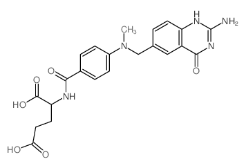 L-Glutamic acid,N-[4-[[(2-amino-3,4-dihydro-4-oxo-6-quinazolinyl)methyl]methylamino]benzoyl]- picture