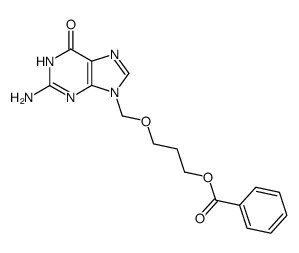 2-amino-9-(3-benzoyloxy-propoxymethyl)-1,9-dihydro-purin-6-one Structure