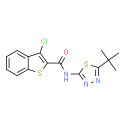 Benzo[b]thiophene-2-carboxamide, 3-chloro-N-[5-(2-methylpropyl)-1,3,4-thiadiazol-2-yl]- (9CI) Structure