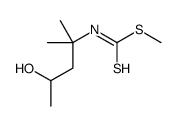 methyl N-(4-hydroxy-2-methylpentan-2-yl)carbamodithioate结构式