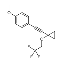 1-methoxy-4-[2-[1-(2,2,2-trifluoroethoxy)cyclopropyl]ethynyl]benzene结构式