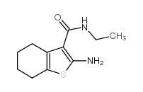 2-氨基-N-乙基-4,5,6,7-四氢-1-苯并噻吩-3-羧胺结构式