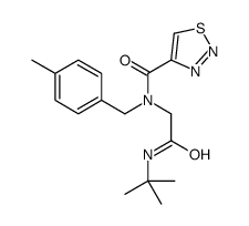 1,2,3-Thiadiazole-4-carboxamide,N-[2-[(1,1-dimethylethyl)amino]-2-oxoethyl]-N-[(4-methylphenyl)methyl]-(9CI)结构式