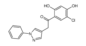 1-(5-chloro-2,4-dihydroxy-phenyl)-2-(1-phenyl-1H-pyrazol-4-yl)-ethanone结构式