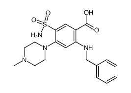 2-benzylamino-4-(4-methyl-piperazin-1-yl)-5-sulfamoyl-benzoic acid Structure