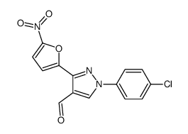1-(4-chlorophenyl)-3-(5-nitrofuran-2-yl)pyrazole-4-carbaldehyde结构式
