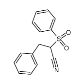 3-phenyl-2-(phenylsulfonyl)propanenitrile结构式