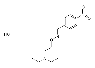 diethyl-[2-[(E)-(4-nitrophenyl)methylideneamino]oxyethyl]azanium,chloride Structure