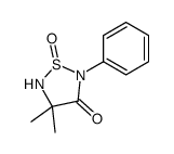 4,4-dimethyl-1-oxo-2-phenyl-1,2,5-thiadiazolidin-3-one结构式