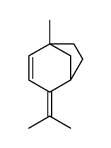 5-methyl-2-propan-2-ylidenebicyclo[3.2.1]oct-3-ene结构式