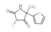 3-chloro-5-methyl-5-thiophen-2-yl-imidazolidine-2,4-dione Structure