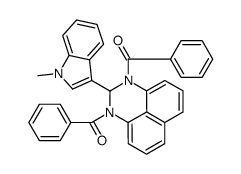 [3-benzoyl-2-(1-methylindol-3-yl)-2H-perimidin-1-yl]-phenylmethanone结构式