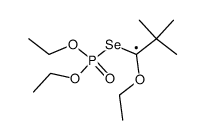 1-diethoxyphosphorylselanyl-1-ethoxy-2,2-dimethyl-propyl Structure