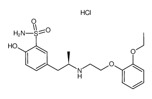 R (-)-5-[2-[[2-(2-ethoxyphenoxy)ethyl]amino]propyl]-2-hydroxybenzenesulfonamide hydrochloride Structure