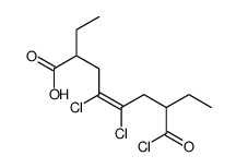 7-carbonochloridoyl-4,5-dichloro-2-ethylnon-4-enoic acid Structure