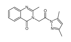 3,5-dimethyl-1-[(2-methyl-4-oxo-4H-quinazolin-3-yl)-acetyl]-1H-pyrazole Structure