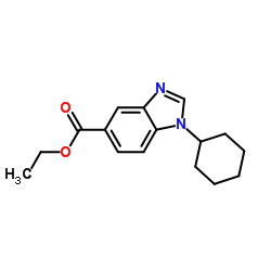 Ethyl 1-cyclohexyl-1H-benzimidazole-5-carboxylate结构式