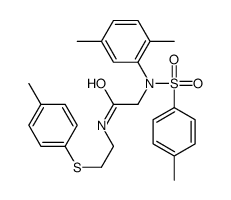 2-(2,5-dimethyl-N-(4-methylphenyl)sulfonylanilino)-N-[2-(4-methylphenyl)sulfanylethyl]acetamide结构式