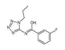 Benzamide, 3-fluoro-N-(1-propyl-1H-tetrazol-5-yl)- (9CI) Structure