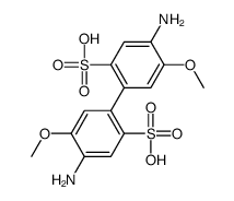 5-amino-4-methoxy-2-(4-amino-5-methoxy-2-sulfophenyl)benzenesulfonic acid structure