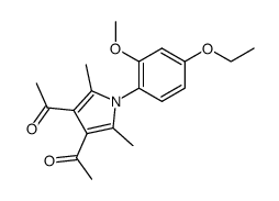 1-[4-Acetyl-1-(4-ethoxy-2-methoxy-phenyl)-2,5-dimethyl-1H-pyrrol-3-yl]-ethanone结构式