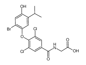 N-[3,5-dichloro-4-(2-bromo-4-hydroxy-5-isopropylphenoxy)benzoyl]glycine结构式