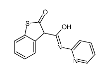 2-oxo-N-pyridin-2-yl-3H-1-benzothiophene-3-carboxamide结构式