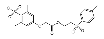 (4-chlorosulfonyl-3,5-dimethylphenoxy)acetic acid 2-(p-toluenesulfonyl)ethyl ester结构式