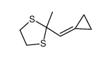 2-(cyclopropylidenemethyl)-2-methyl-1,3-dithiolane结构式